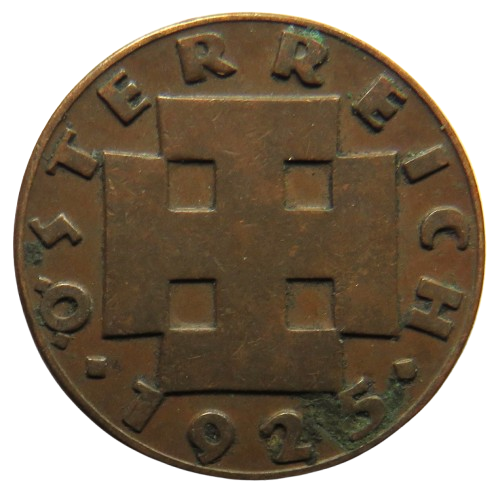 1925 Austria 2 Groschen Coin