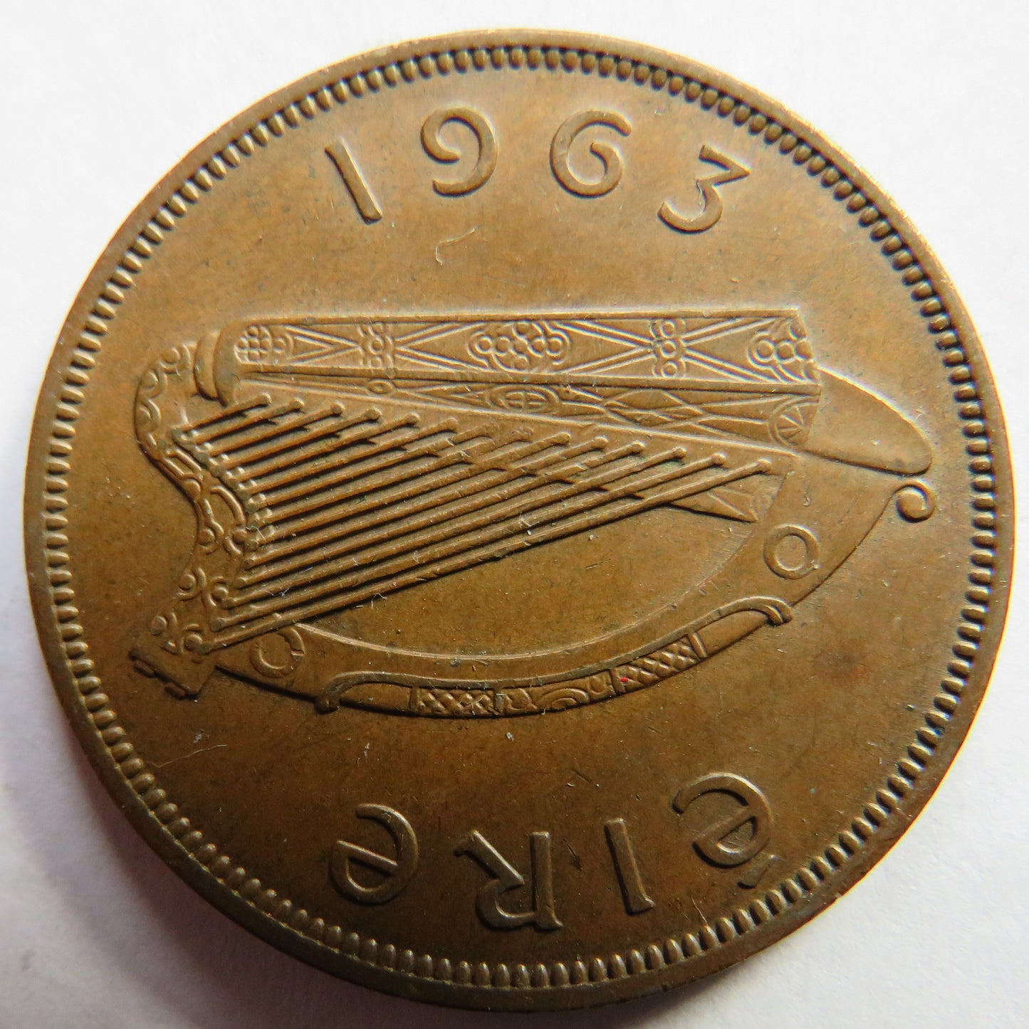 1963 Ireland Eire One Penny Coin
