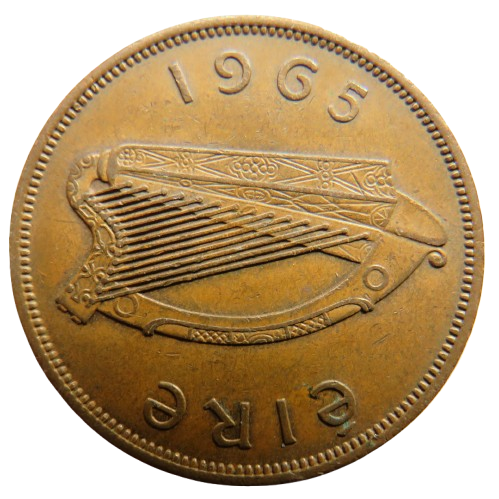 1965 Ireland Eire One Penny Coin