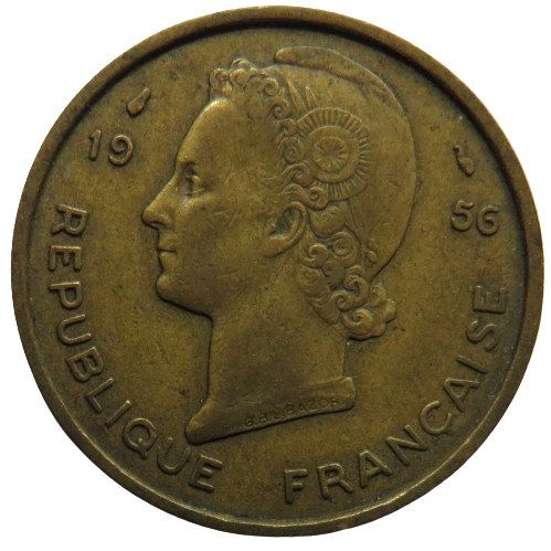 1956 French West Africa 25 Francs Coin