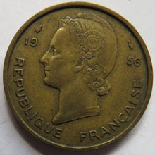 Load image into Gallery viewer, 1956 French West Africa 25 Francs Coin
