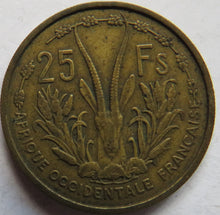 Load image into Gallery viewer, 1956 French West Africa 25 Francs Coin
