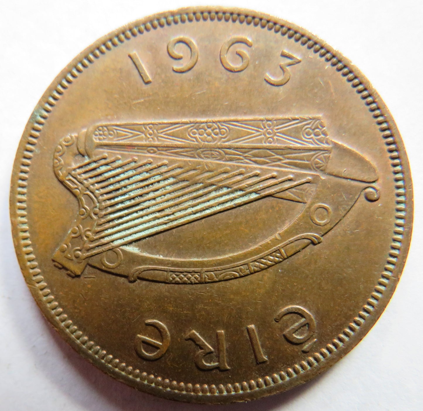1963 Ireland Eire One Penny Coin