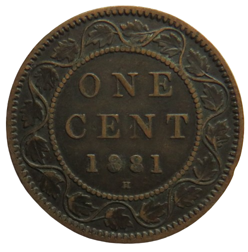 1881-H Queen Victoria Canada One Cent Coin