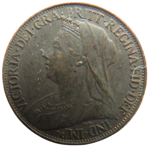 1895 Queen Victoria Farthing Coin - Great Britain