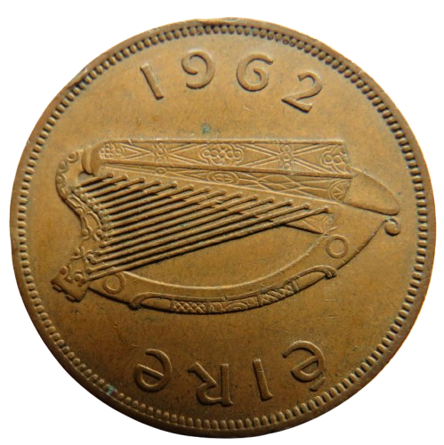 1962 Ireland Eire One Penny Coin