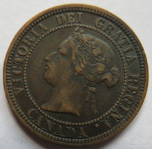 Load image into Gallery viewer, 1881-H Queen Victoria Canada One Cent Coin
