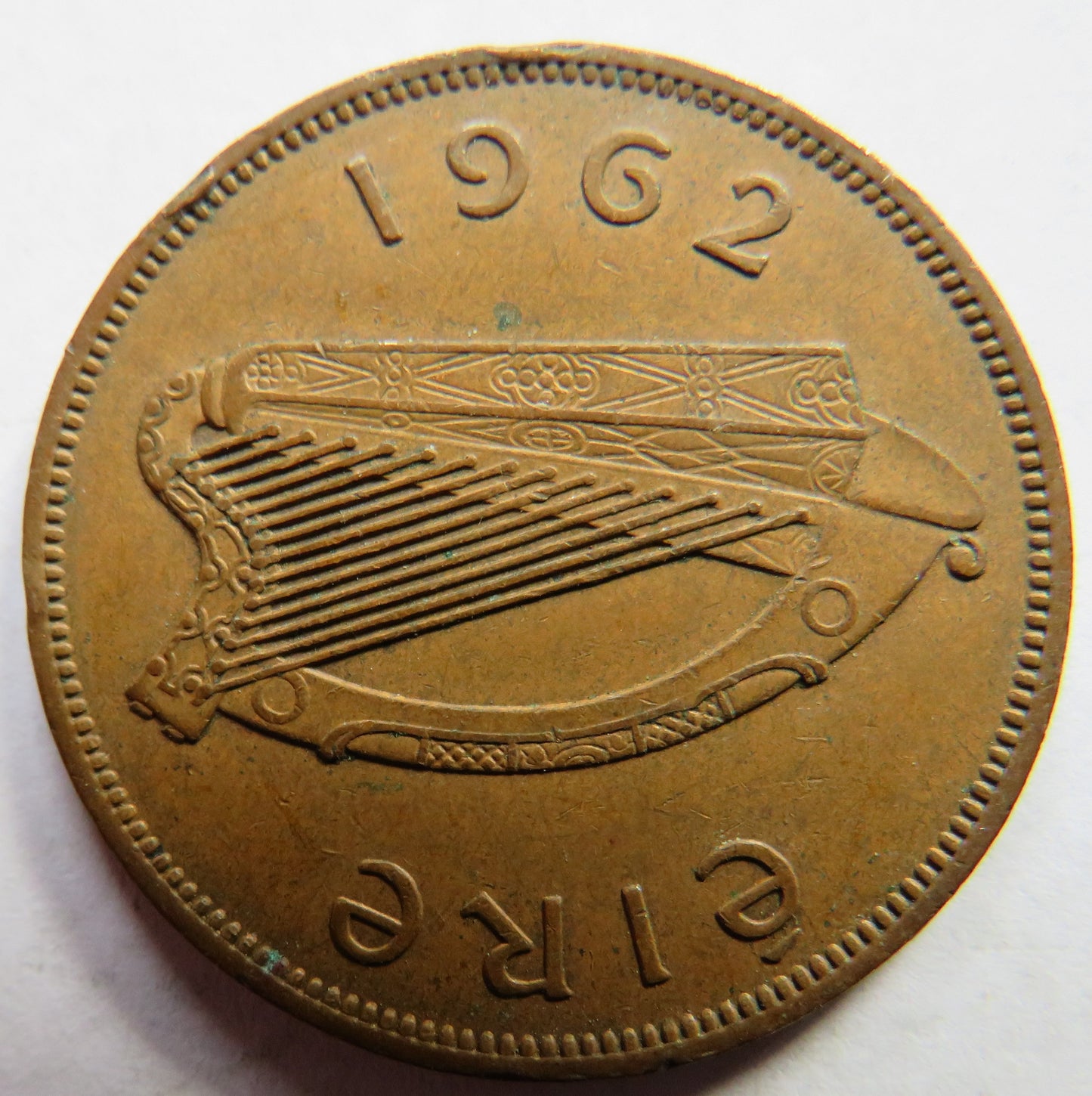 1962 Ireland Eire One Penny Coin