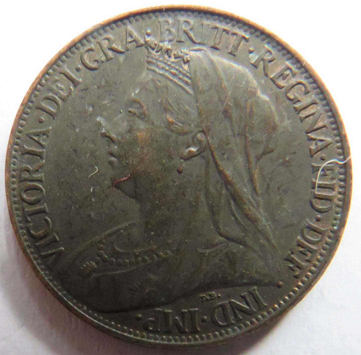 1895 Queen Victoria Farthing Coin - Great Britain