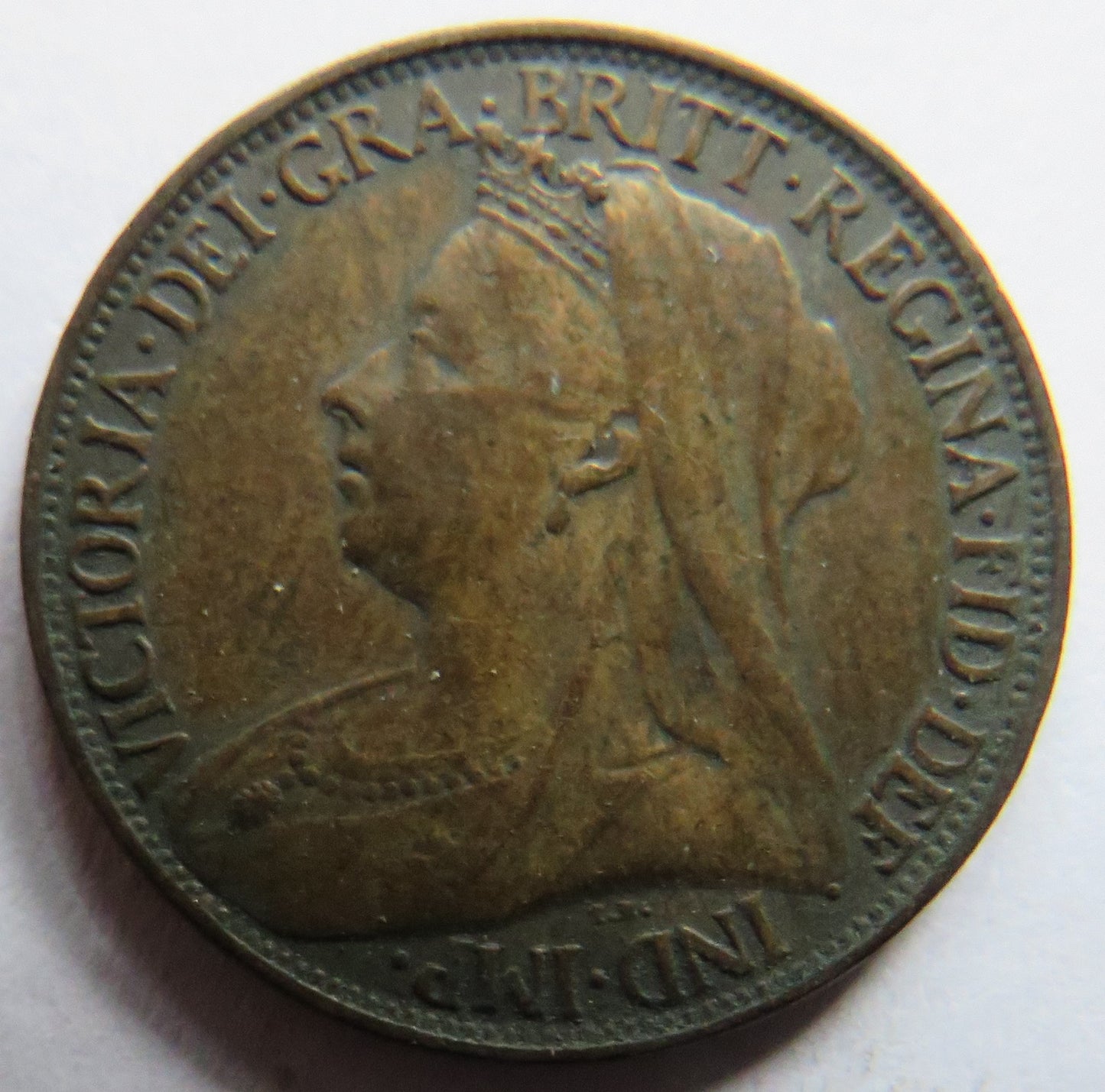 1900 Queen Victoria Farthing Coin - Great Britain