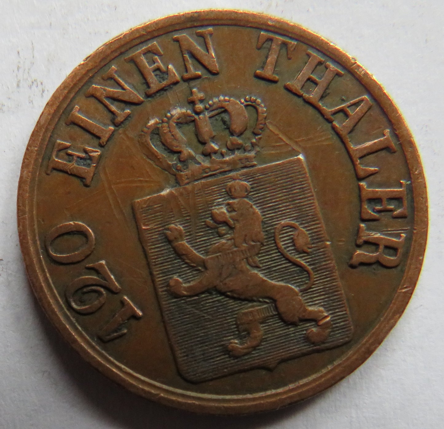 1862 German States Hesse-Cassel 3 Heller Coin
