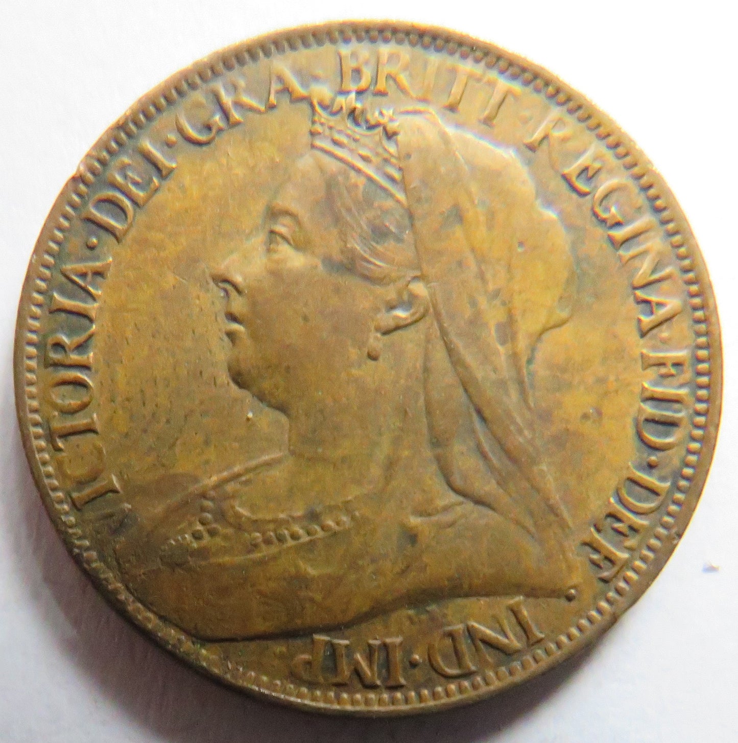 1901 Queen Victoria Farthing Coin - Great Britain