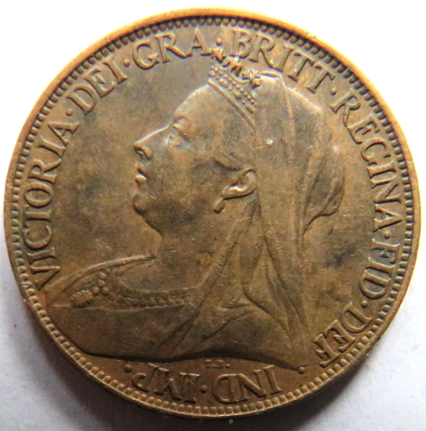 1900 Queen Victoria Farthing Coin - Great Britain