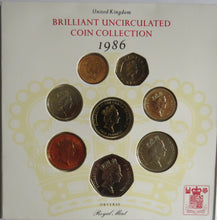 Load image into Gallery viewer, 1986 United Kingdom Brilliant Uncirculated Coin Collection
