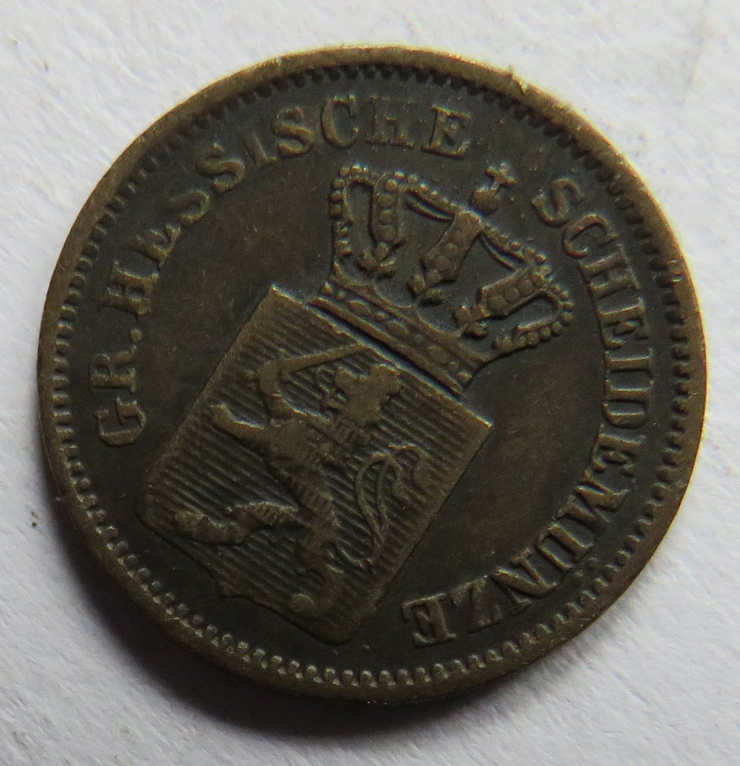 1862 German States Bavaria One Kreuzer Coin