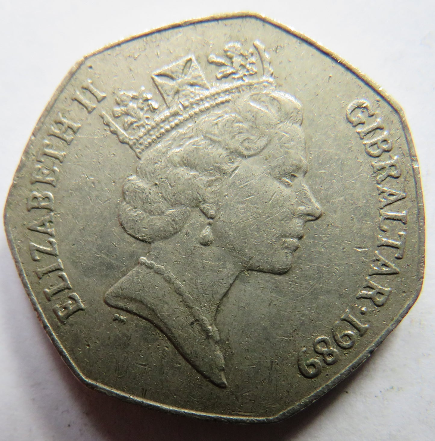 1989 Gibraltar 50p Fifty Pence Coin
