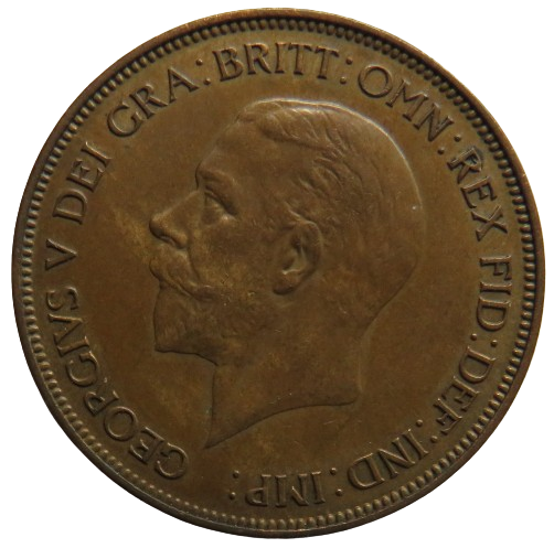 1935 King George V One Penny Coin - Great Britain