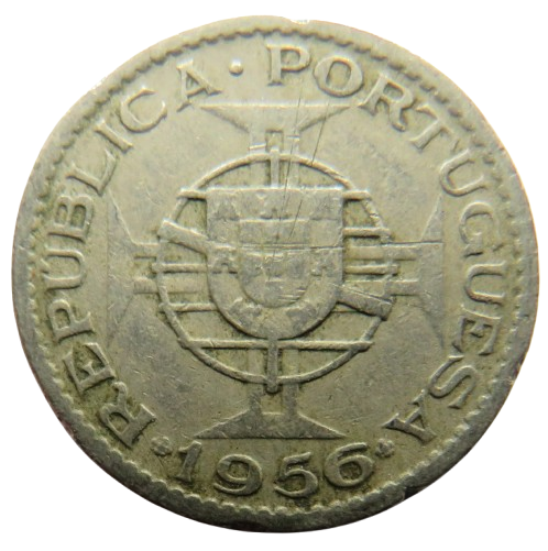 1956 Angola 2.5 Escudos Coin