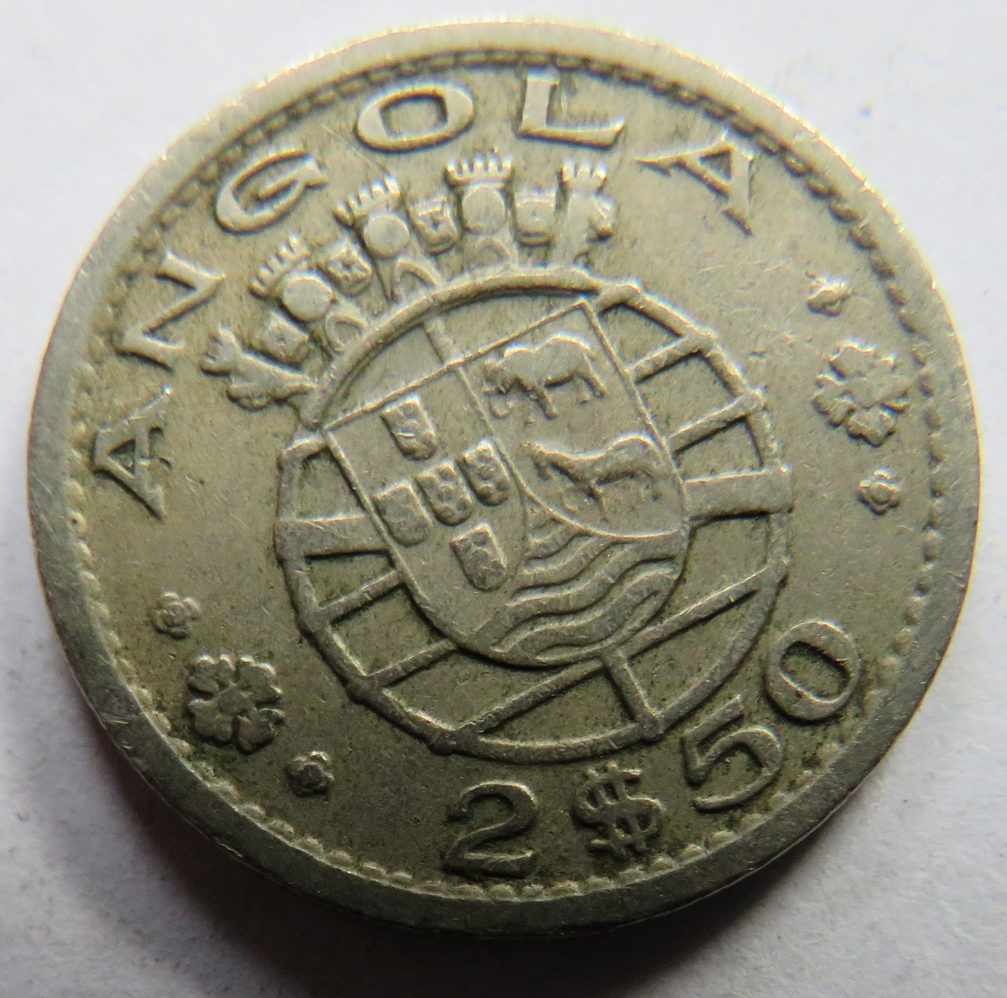 1956 Angola 2.5 Escudos Coin