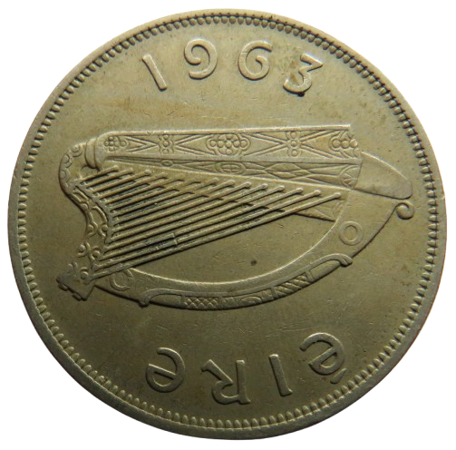 1963 Ireland Eire Halfcrown Coin