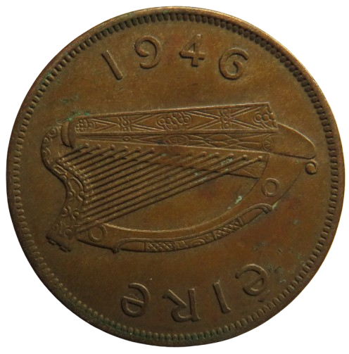 1946 Ireland Eire One Penny Coin