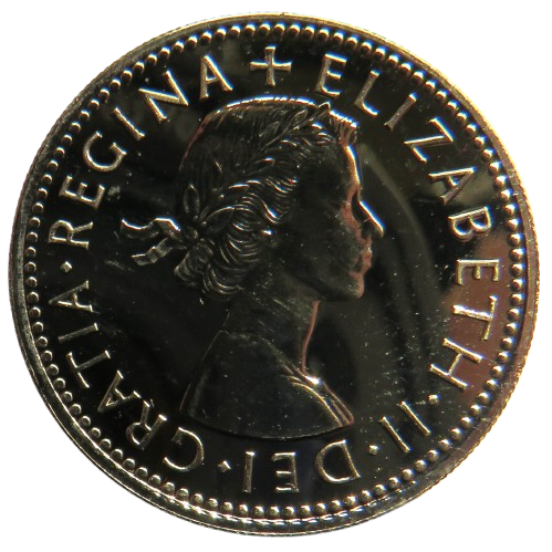 1970 Queen Elizabeth II English Proof Shilling Coin