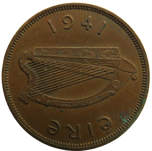 1941 Ireland Eire One Penny Coin