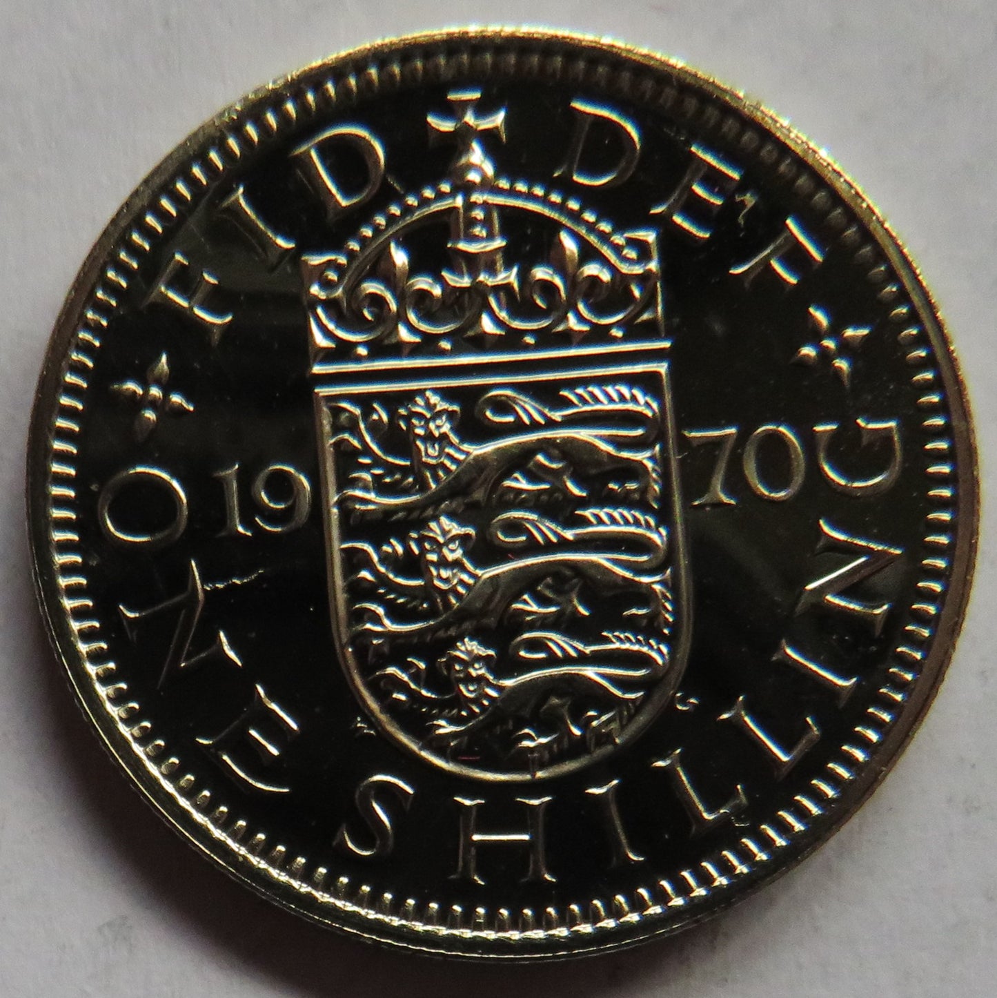 1970 Queen Elizabeth II English Proof Shilling Coin