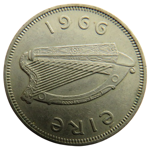 1966 Ireland Eire Florin / 2 Shillings Coin