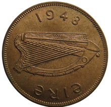 Load image into Gallery viewer, 1948 Ireland Eire One Penny Coin In Higher Grade
