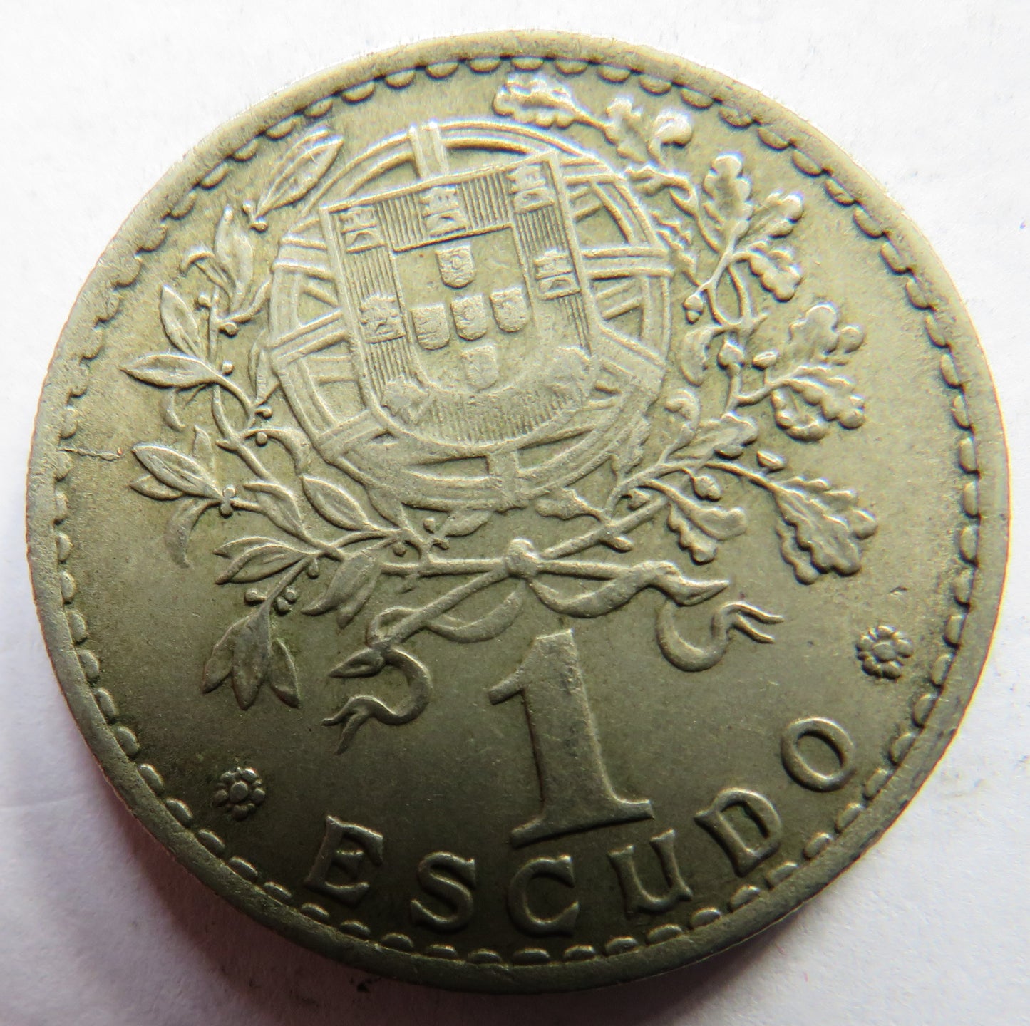 1951 Portugal One Escudo Coin