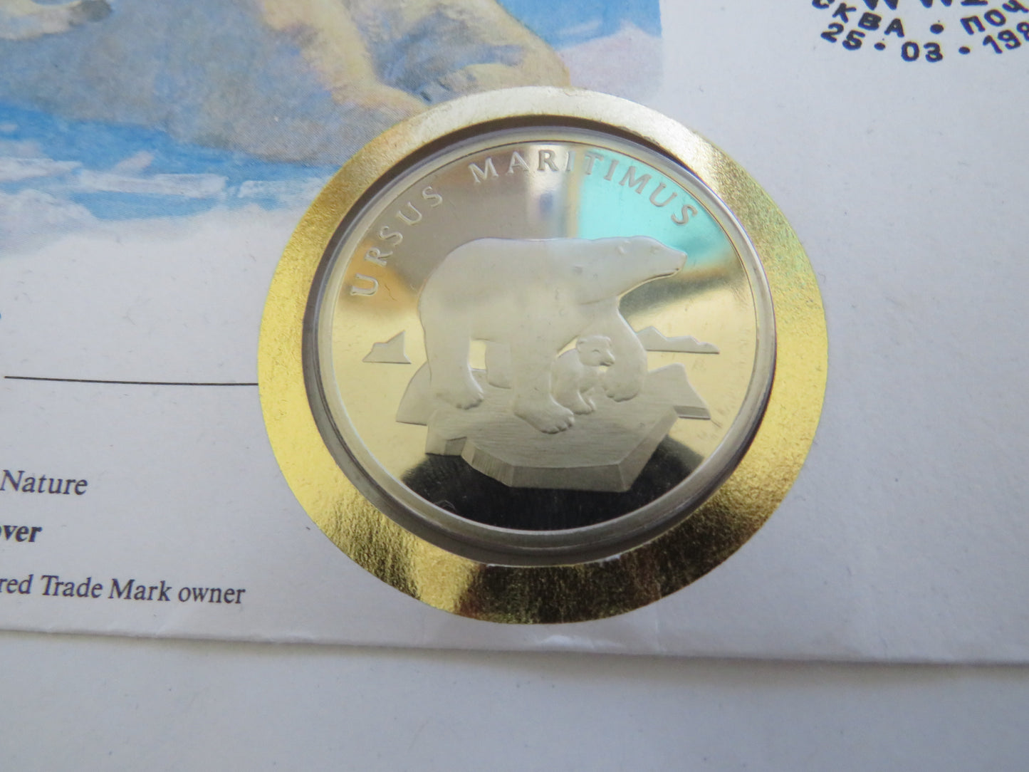 1986 WWF Coin & Stamp Cover Ursus Maritimus - Polar Bears