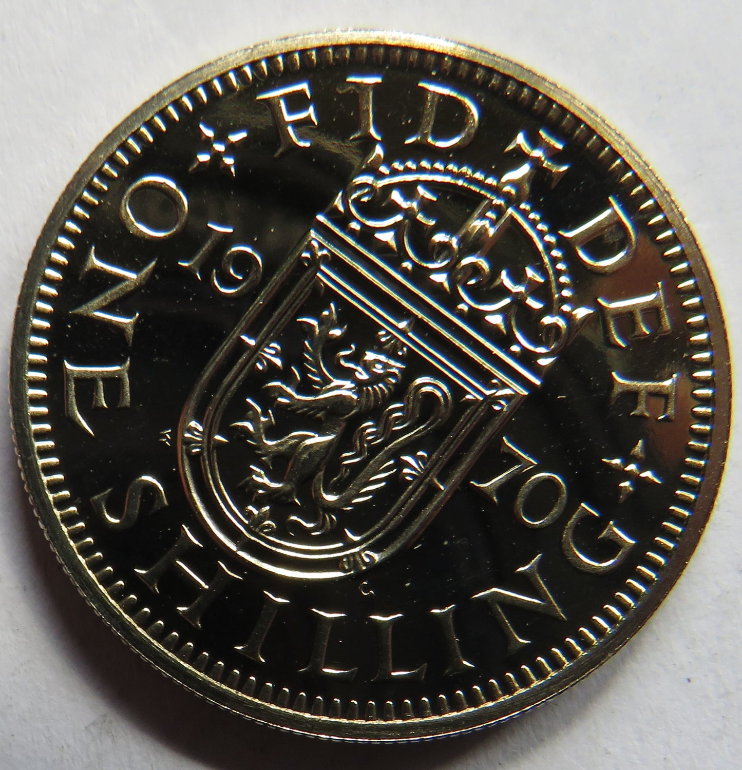 1970 Queen Elizabeth II Scottish Proof Shilling Coin