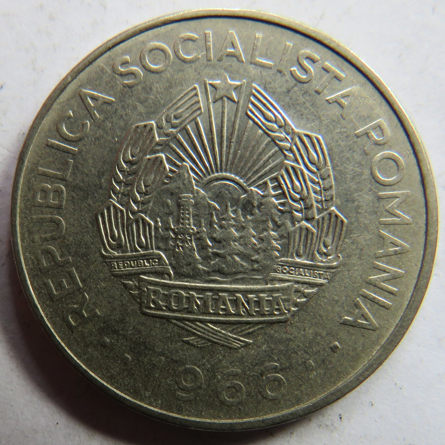 1966 Romania 3 Lei Coin