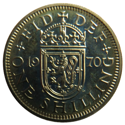 1970 Queen Elizabeth II Scottish Proof Shilling Coin