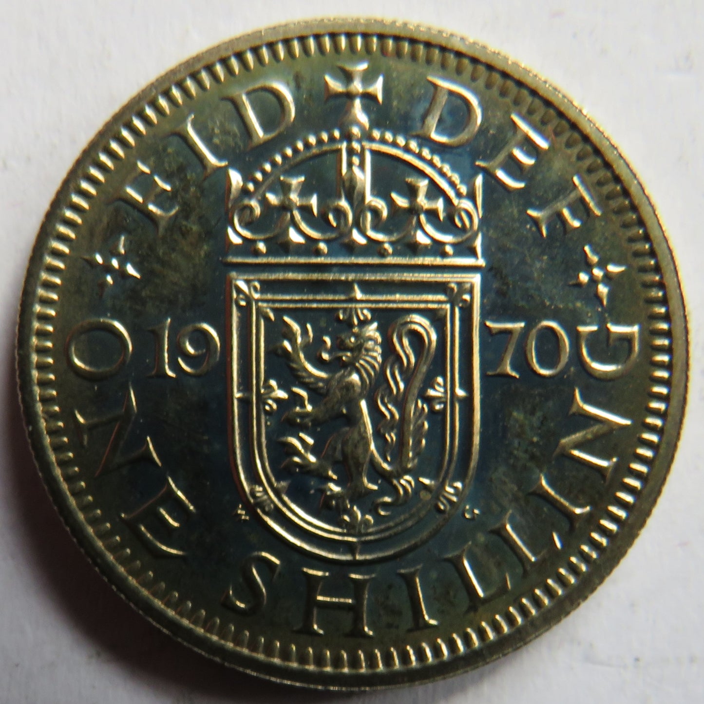 1970 Queen Elizabeth II Scottish Proof Shilling Coin