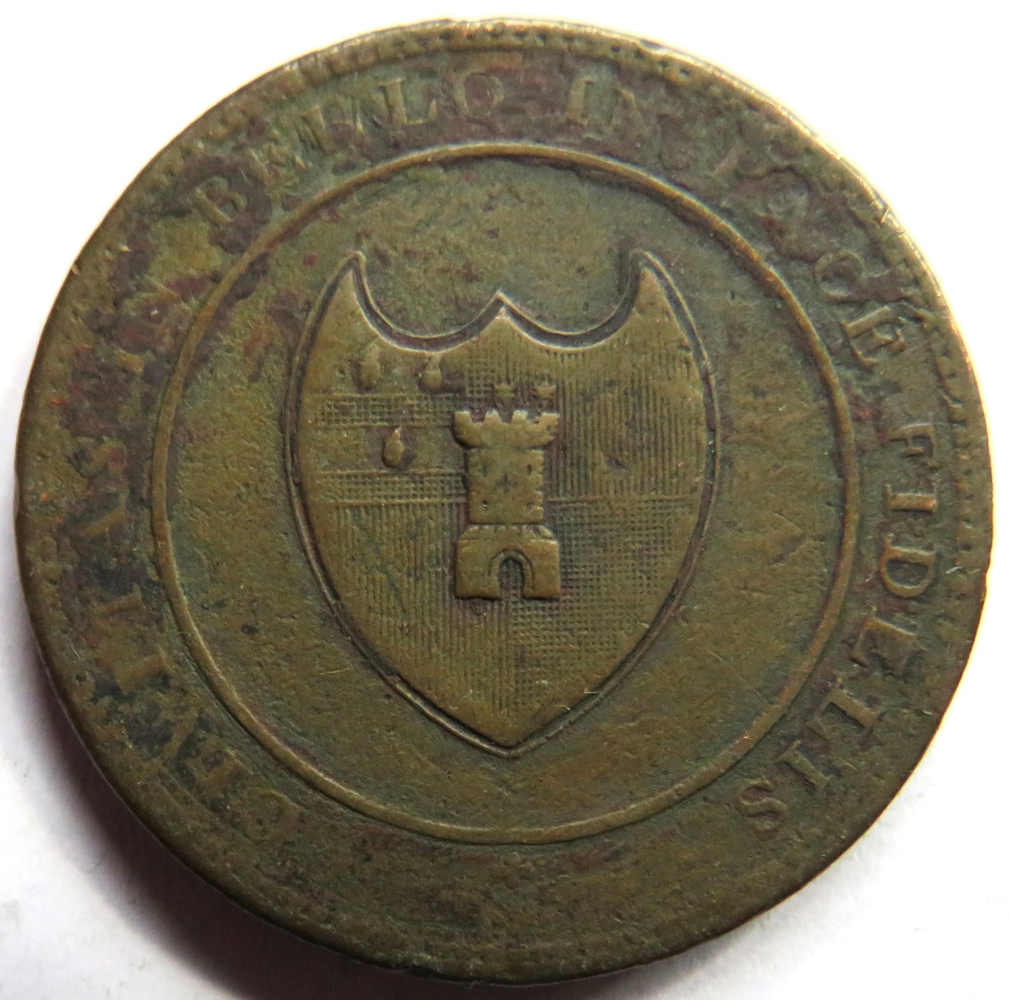 1811 Worcester City and County Token One Penny