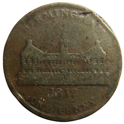 1812 Birmingham One Penny Token "Payable At The Workhouse"