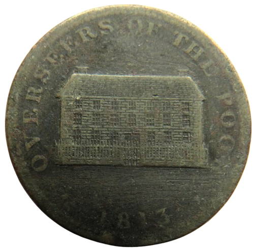 1813 Sheffield Penny Token "Overseers of the Poor"