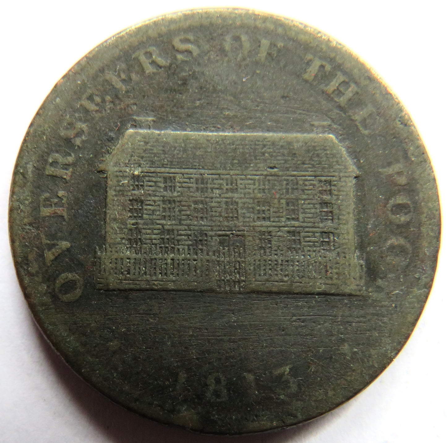 1813 Sheffield Penny Token "Overseers of the Poor"