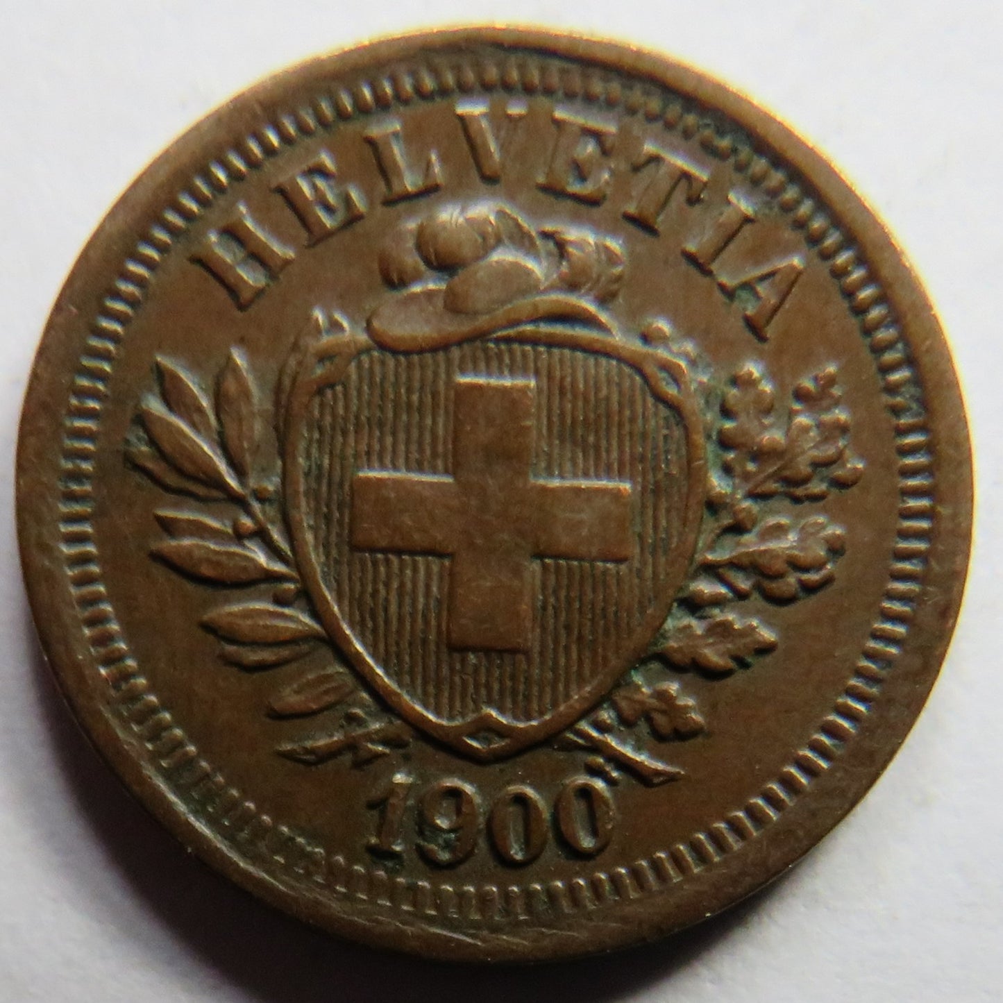 1900 Switzerland One Rappen Coin