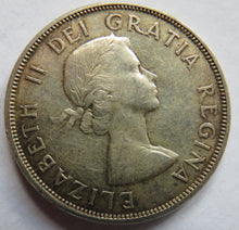 Load image into Gallery viewer, 1960 Queen Elizabeth II Canada Silver $1 One Dollar Coin
