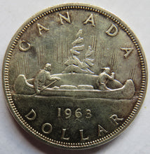 Load image into Gallery viewer, 1963 Queen Elizabeth II Canada Silver $1 One Dollar Coin
