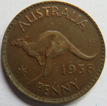 Load image into Gallery viewer, 1938 King George VI Australia One Penny Coin
