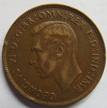 Load image into Gallery viewer, 1938 King George VI Australia One Penny Coin
