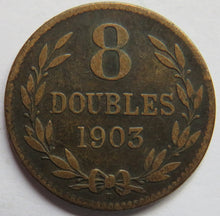 Load image into Gallery viewer, 1903-H Guernsey 8 Doubles Coin
