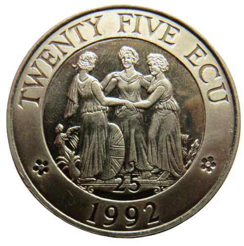 1995 Europe United Kingdom 25 Ecu Fantasy Coin