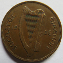 Load image into Gallery viewer, 1928 Ireland One Penny Coin
