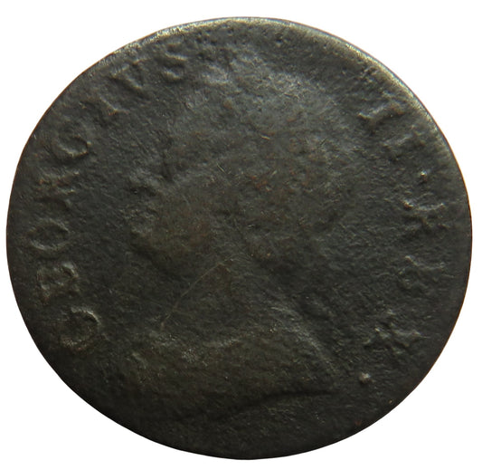 1754 King George II Farthing Coin - Great Britain