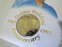 Load image into Gallery viewer, 1997 Jersey £5 Coin &amp; Stamp Cover Golden Wedding Anniversary
